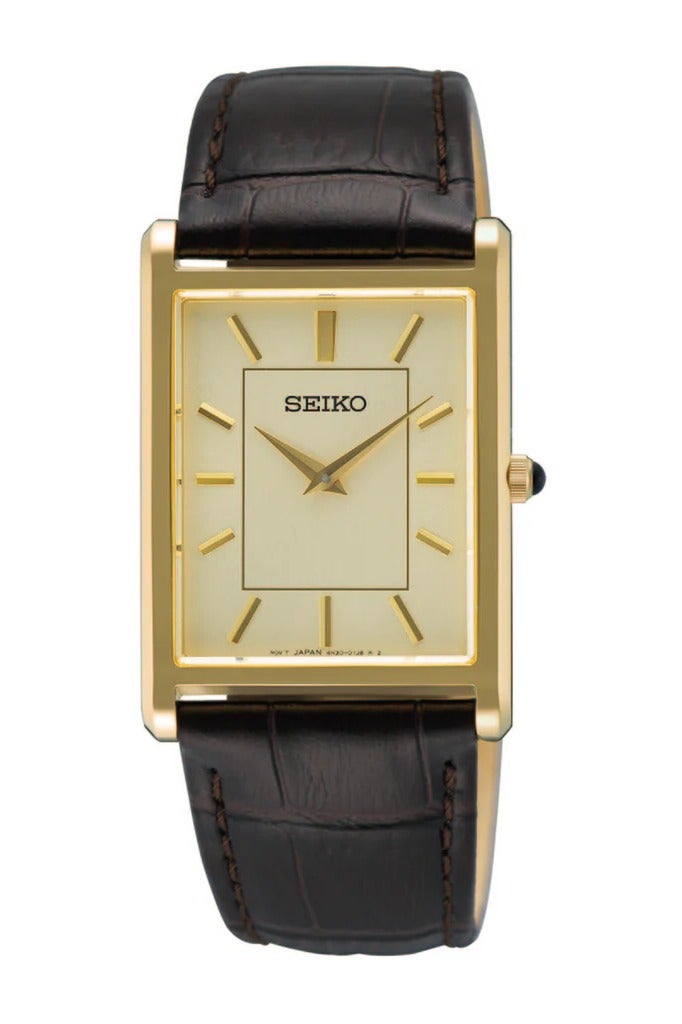 سيكو Seiko Classic Quartz Gold Dial Ladies Watch SWR106P1