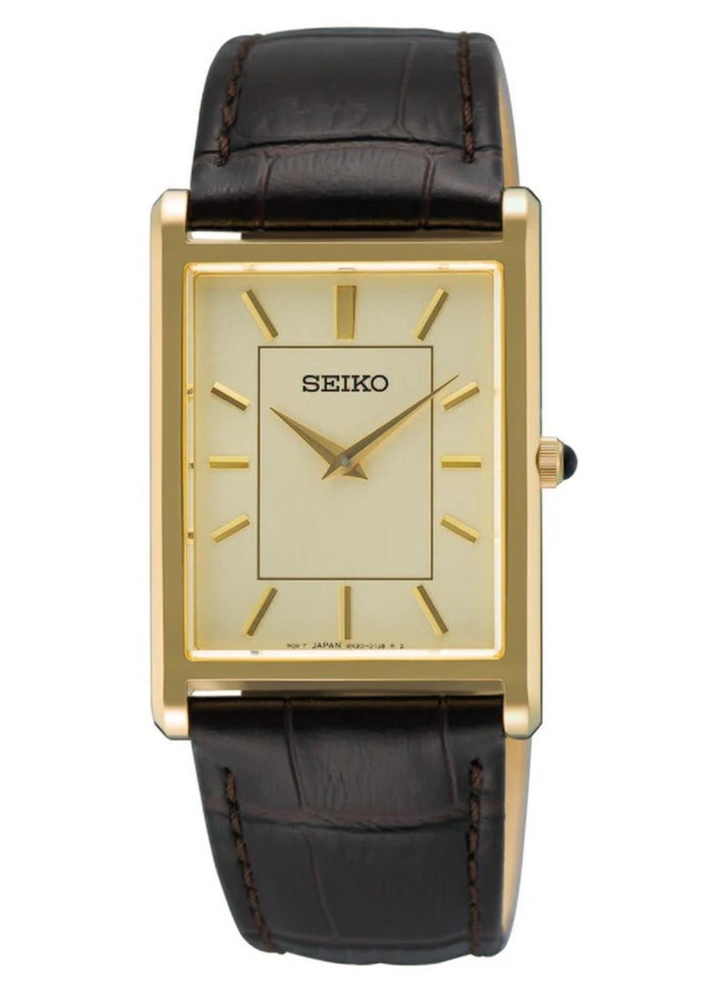 Seiko Classic Quartz Gold Dial Ladies Watch SWR106P1