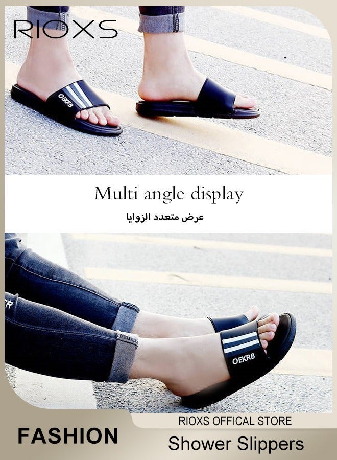 Unisex Shower Slippers Mens Womens Anti-Slip Soft Sole Sandal Slippers For Bathroom Or Indoor Use - Image 2