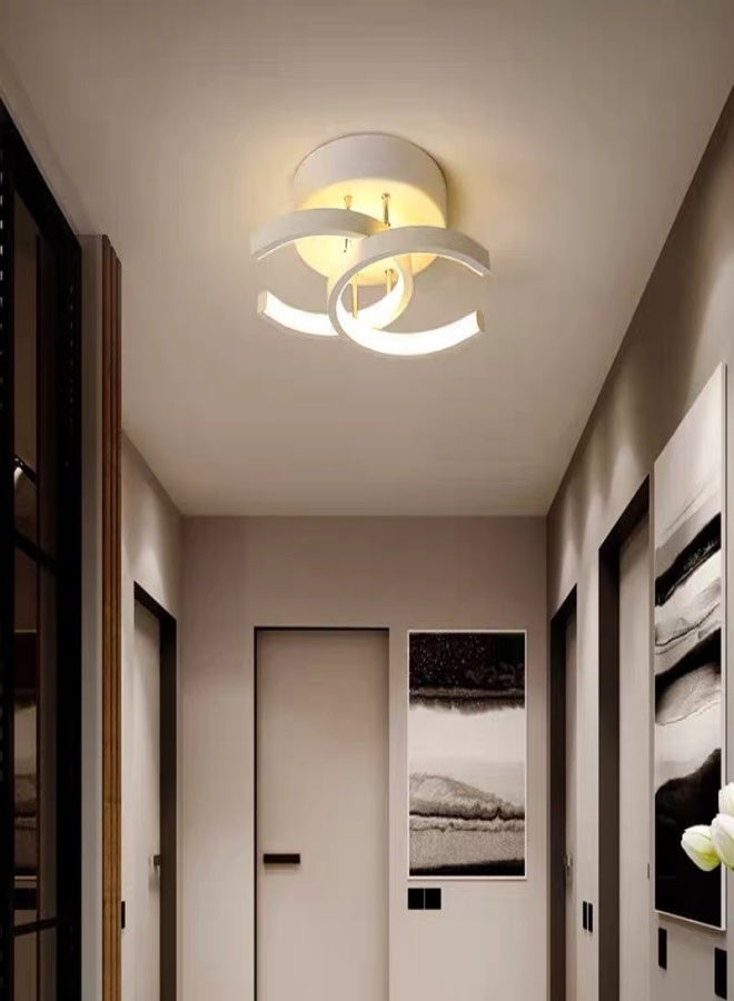 مصابيح سقف LED حديثة، مصابيح سقف هندسية دائرية، مصابيح معلقة أنيقة، ثلاثة خيارات للألوان، مناسبة للممرات وغرف المعيشة وغرف النوم.  - Image 5