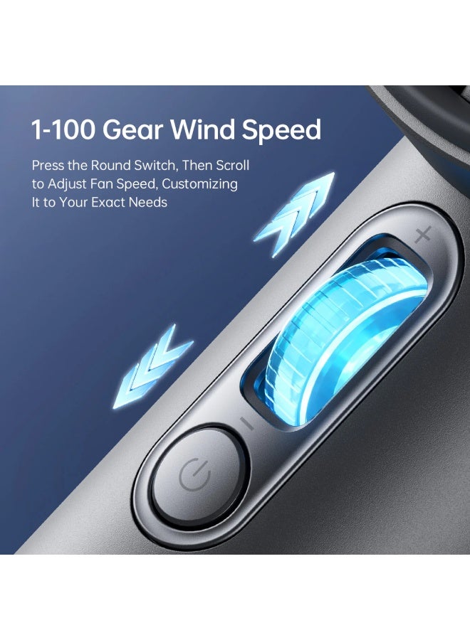 جيسيو لايف مروحة يدوية Pro1 3600 مللي أمبير - رمادي أزرق - Image 3