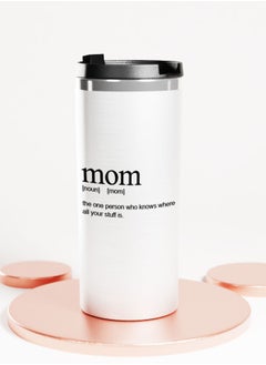 LIT Silver Tumbler Funny Mom QuoteStainless Tumbler Mother's Day Gifts Funny Mother defination  - Image 1
