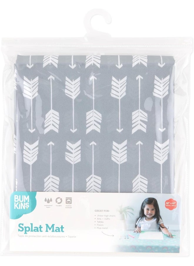 BUMKiNs - Bumkins Baby Splat Mat for Under High Chair, Waterproof Washable Cloth for Arts and Crafts, Playtime Mats for Kids, Floors or Tables, Reusable Fabric 42x42 Square - Image 1