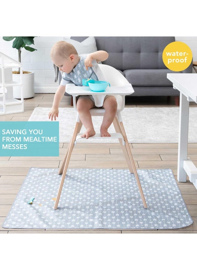 BUMKiNs Bumkins Baby Splat Mat for Under High Chair, Waterproof Washable Cloth for Arts and Crafts, Playtime Mats for Kids, Floors or Tables, Reusable Fabric 42x42 Square  - Image 2