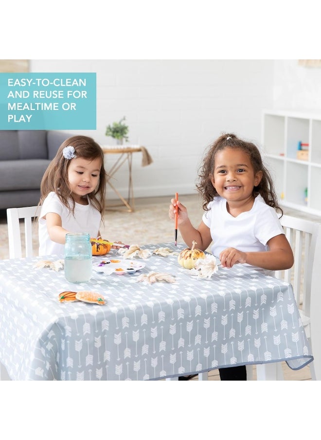 BUMKiNs Bumkins Baby Splat Mat for Under High Chair, Waterproof Washable Cloth for Arts and Crafts, Playtime Mats for Kids, Floors or Tables, Reusable Fabric 42x42 Square  - Image 4