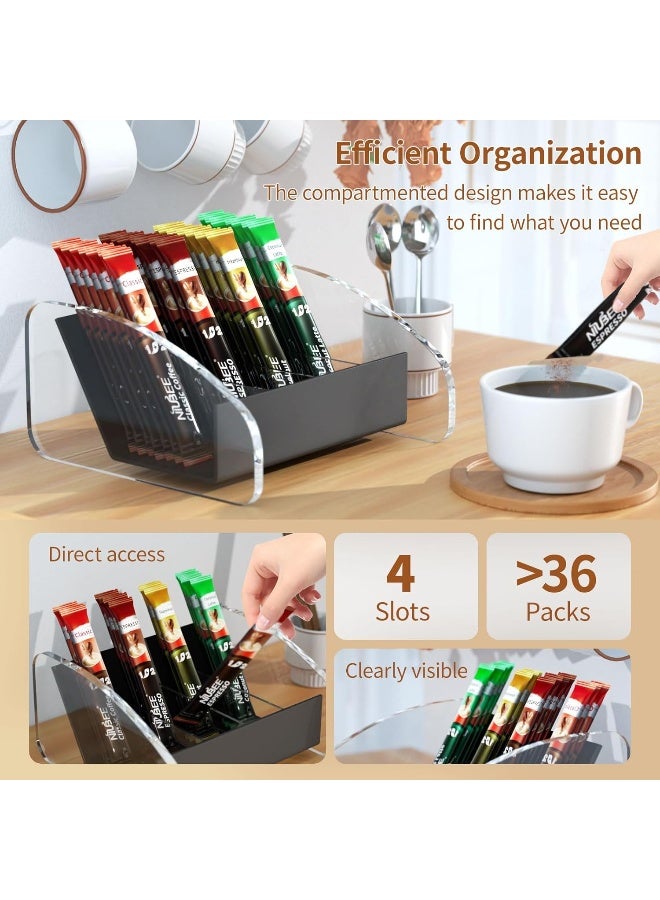 TPGP Acrylic Coffee Station Organizer: Instant Coffee Holder & Bag Rack Set Up For Countertop  - Image 3