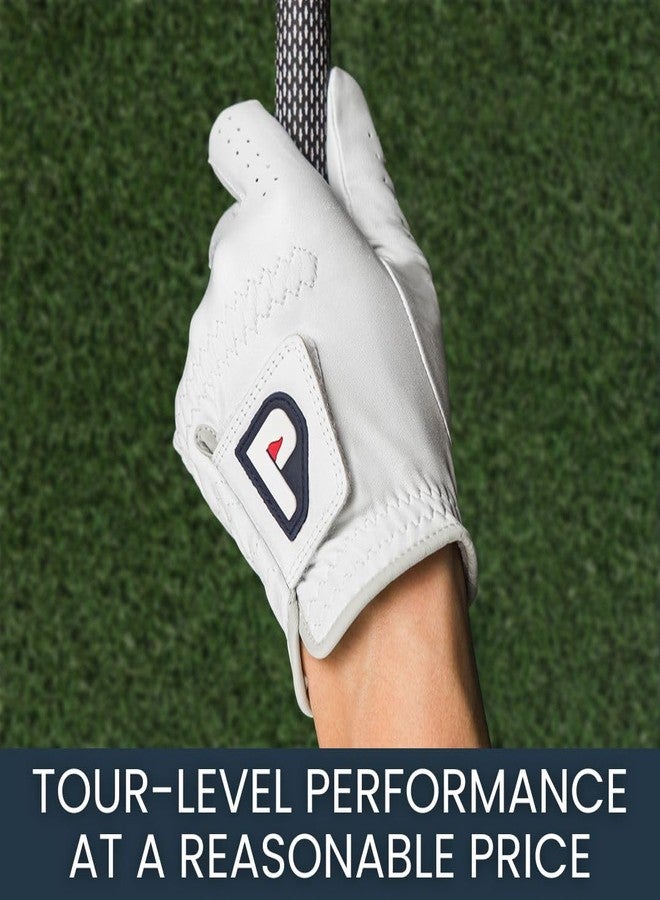 PUR3 Golf Gloves Men Right Hand, 3 Pack Genuine Cabretta Leather, Left Handed Golfer, XL Golf Glove - Image 4