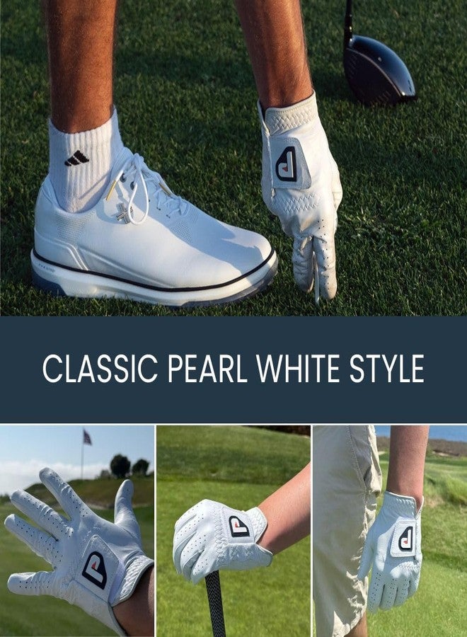 PUR3 Golf Gloves Men Right Hand, 3 Pack Genuine Cabretta Leather, Left Handed Golfer, XL Golf Glove - Image 5