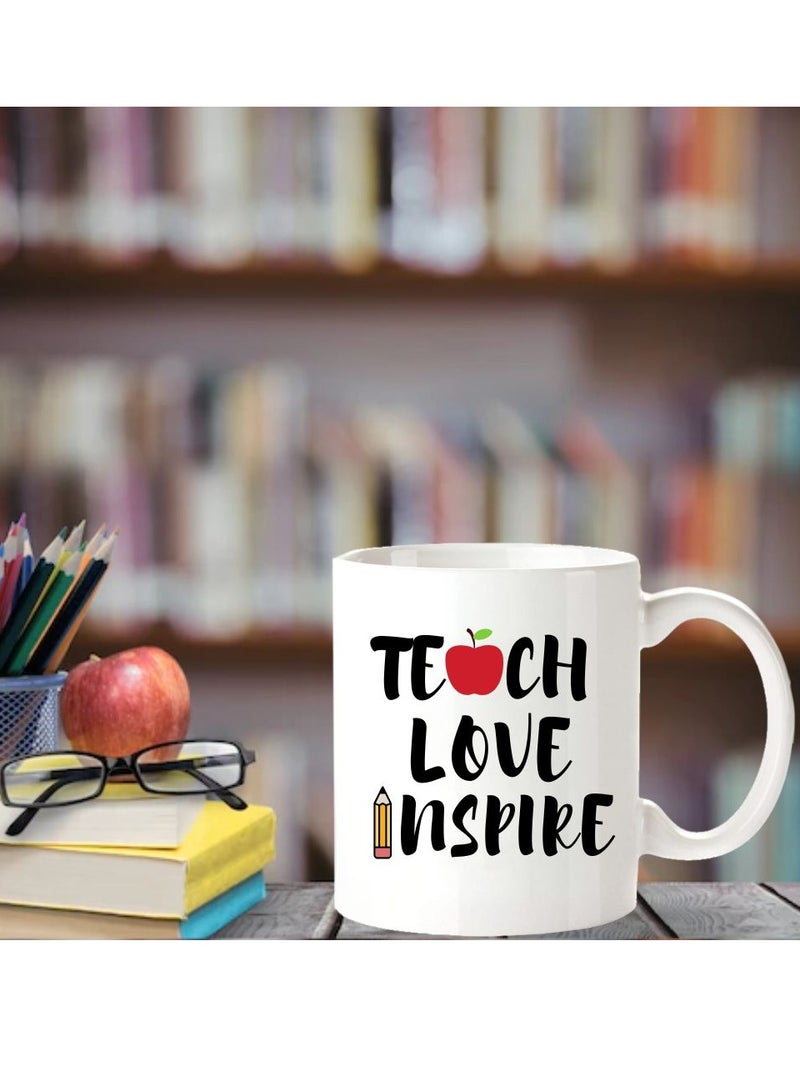 إم إي سي كوب قهوة من السيراميك تصميم يلهم الحب بوزن 11 أونصة - Image 1