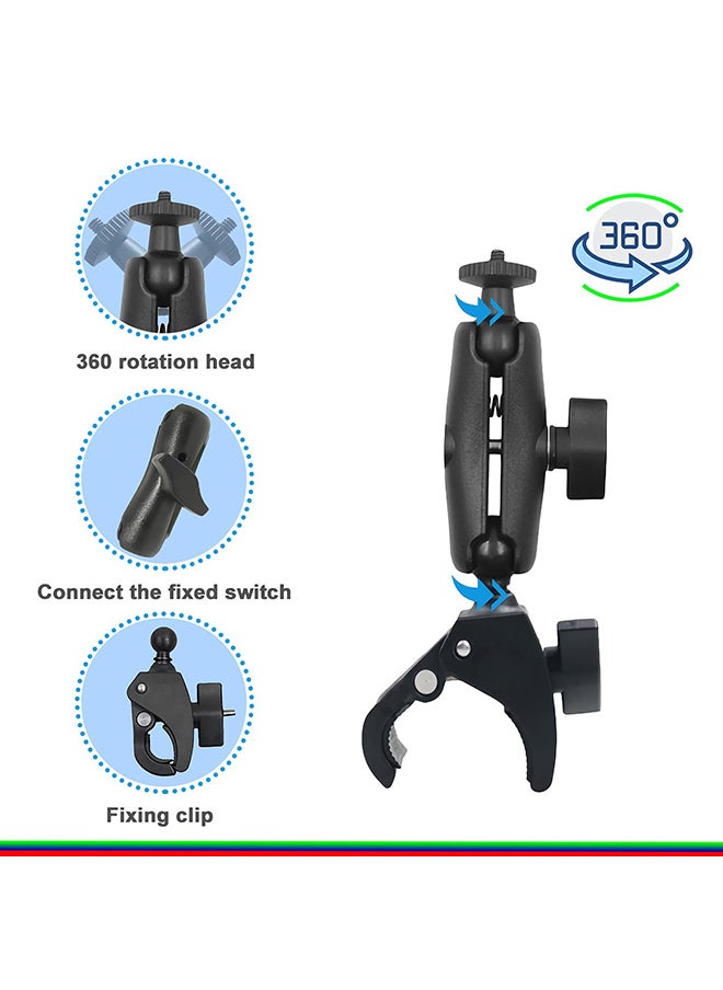 O Ozone - Motorcycle Accessories Mount Bundle Kit for Insta360 ONE X3 X2 ONE X ONE R RS Cameras and GoPro Hero 11 10 9 8 7 6 5 Black Session 5/4/3 OSMO Action Yi Action Camera and More - Image 1