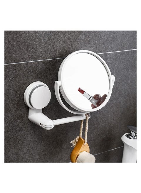 Suction Cup Wall Mirror Bathroom Mirror Makeup Mirror Wall Hanging Mirror 360 Adjustable Double Sided Magnifying Mirror Desktop Mirror Table Mirror