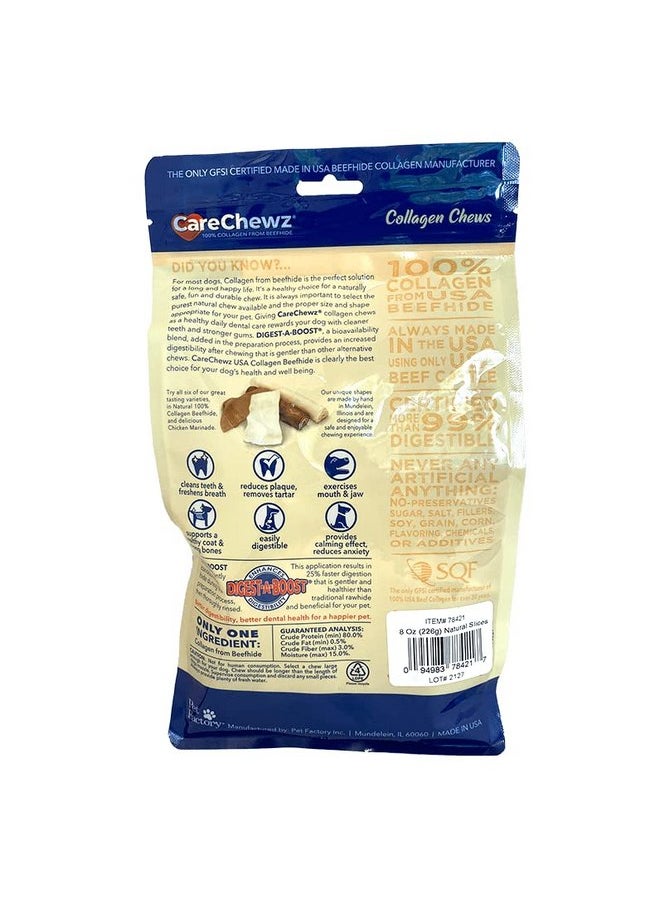بيت فاكتوري حلوى مضغ للكلاب من شرائح الكولاجين من Pet Factory CareChewz - نكهة طبيعية، 8 أونصة  - Image 2