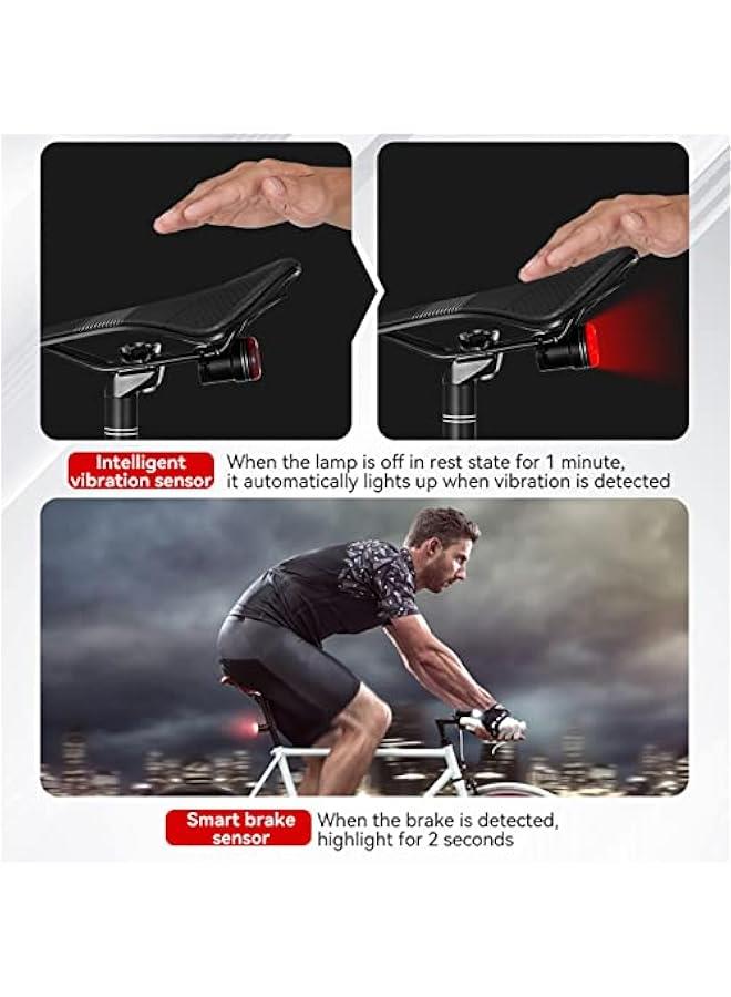 Loquat Smart Bike Tail Light, Bright Bike Rear Light USB Rechargeable, Auto On/Off Brake Sensing, IP65 Waterproof, High Lumens Bike Led Taillight  for Ourdoor Night Riding Safety - Image 5