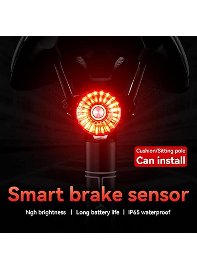 Loquat Smart Bike Tail Light, Bright Bike Rear Light USB Rechargeable, Auto On/Off Brake Sensing, IP65 Waterproof, High Lumens Bike Led Taillight  for Ourdoor Night Riding Safety - Image 2