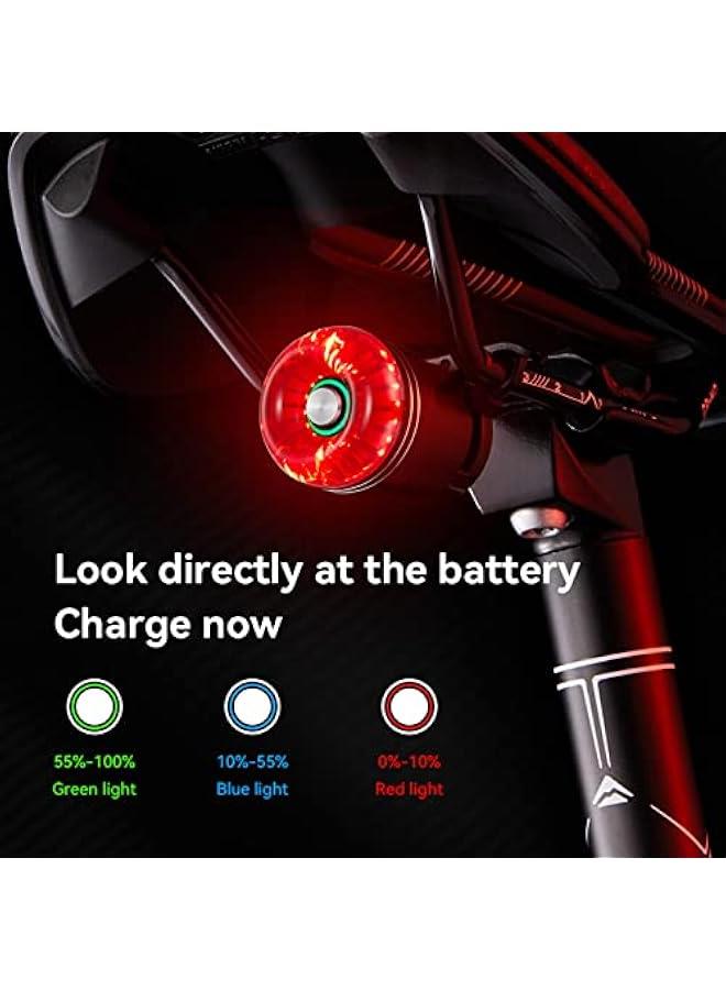 Loquat Smart Bike Tail Light, Bright Bike Rear Light USB Rechargeable, Auto On/Off Brake Sensing, IP65 Waterproof, High Lumens Bike Led Taillight  for Ourdoor Night Riding Safety - Image 3