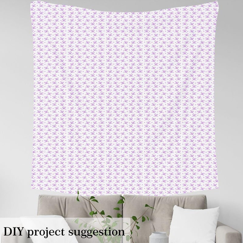 Purple Cherry Bow Upholstery Fabric for Chairs Cute Ribbon Bow Outdoor Fabric by The Yard 72"x63", Dreamy Princess Bowknot Dreamy Princess Bowknot Landscape Fabric, Kawaii Room Decor Aesthetic - Image 4