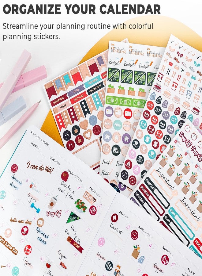 Clever Fox Planner Stickers - 1360+ Aesthetic Monthly, Weekly, Daily, Seasonal, Holiday & Journal Stickers - Journaling & Calendar Accessories for Women, Adults & School, 14 Sheets (Value Pack) - Image 2