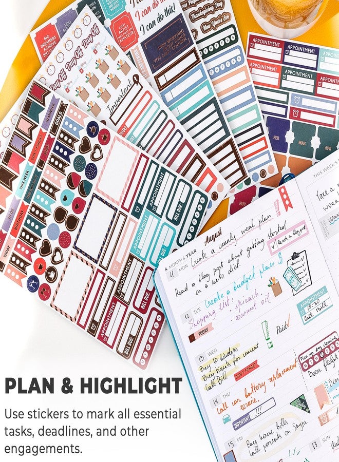 Clever Fox Planner Stickers - 1360+ Aesthetic Monthly, Weekly, Daily, Seasonal, Holiday & Journal Stickers - Journaling & Calendar Accessories for Women, Adults & School, 14 Sheets (Value Pack) - Image 3