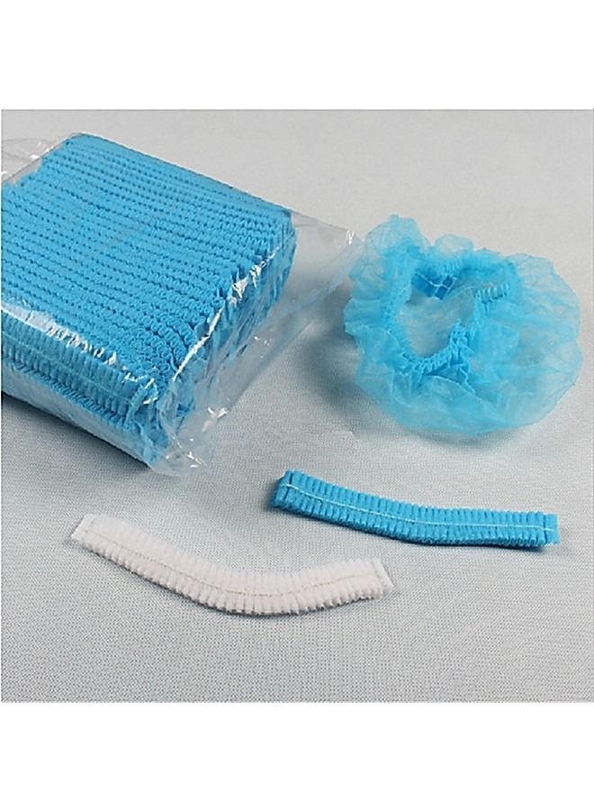 Gesalife 200 Pieces Disposable Shower Caps Non Woven Mob Hair Net 19 Inch Blue and White Combo - Image 5