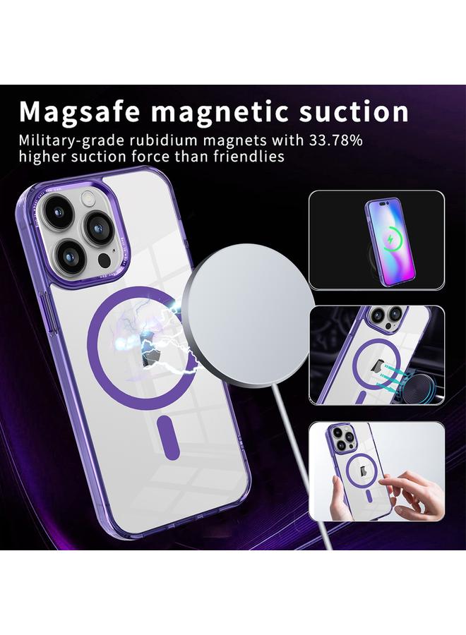 S-TOP Case For iPhone 13 Pro Ice Color Magnetic Series TPU Hybrid Acrylic Magsafe Phone Case - Image 5
