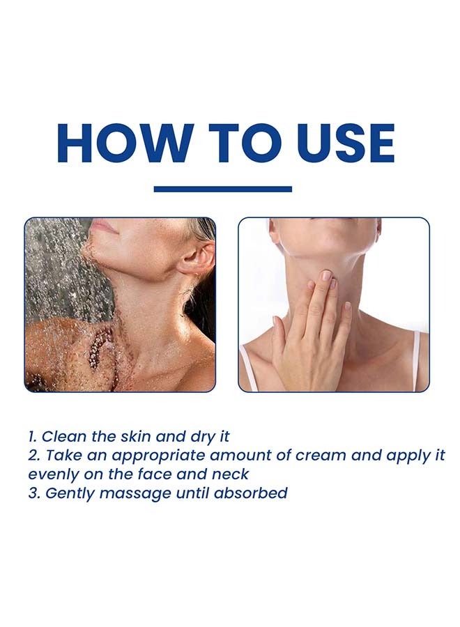 إيلهو كريم شد ورفع الرقبة كريم تبييض الكولاجين للرقبة تقليل التجاعيد وشد الجلد المترهل كريم ترطيب وترطيب الرقبة - Image 4