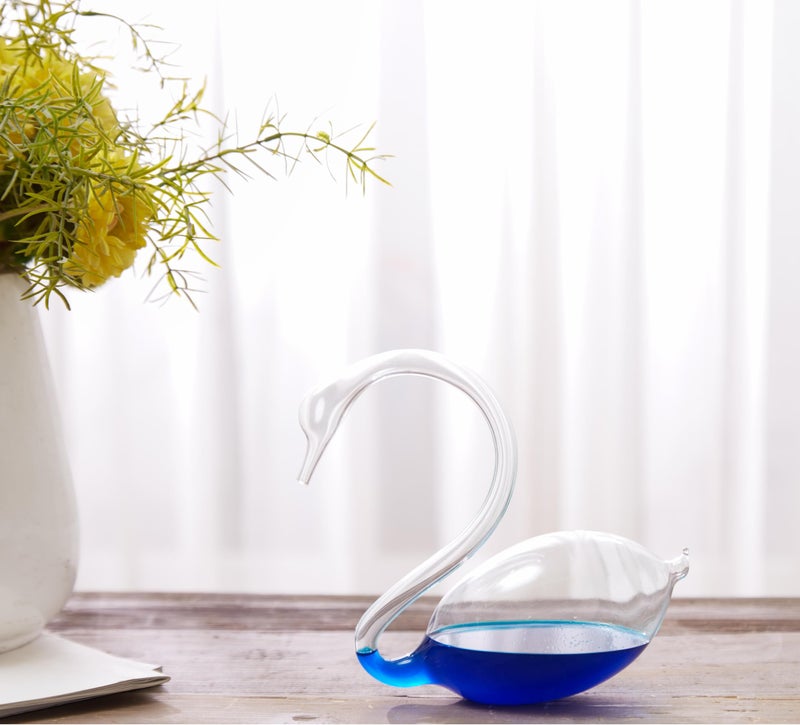 JINGYUE Storm Glass Weather Predictor Swan-Shaped Design Barometer Weather Station 7 inch Swan Storm Glass Weather Predictor Gorgeous Gift for Family or Friends Present Home, Office Indoor and Outdoor DÃ©cor - Image 1