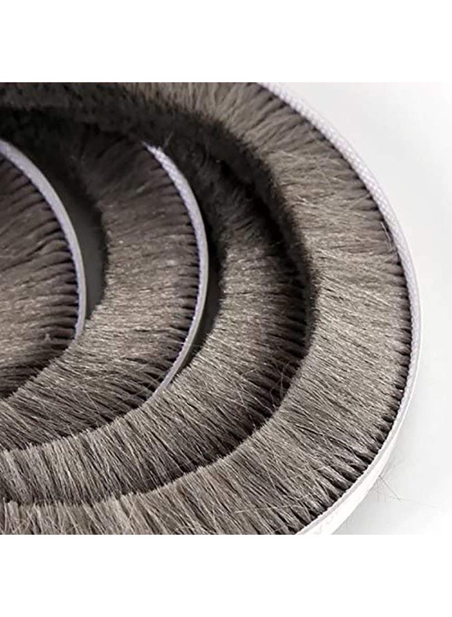 Tambee Weather Stripping Door Seal Strip, Self-Adhesive Pile Brush Weatherstripping for Sliding Window and Door Frame Insulation Tape, 3/8in x 3/8in x 16.5ft, Gray - Image 2