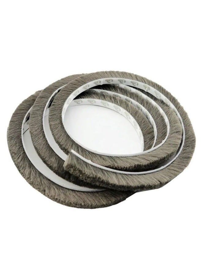 Tambee Weather Stripping Door Seal Strip, Self-Adhesive Pile Brush Weatherstripping for Sliding Window and Door Frame Insulation Tape, 3/8in x 3/8in x 16.5ft, Gray - Image 1