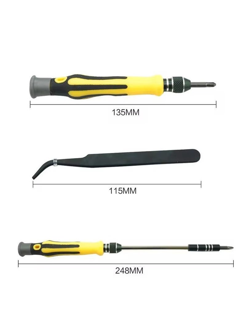 45 in 1 Precision Screwdriver Set for Disassembly and Repair With Handle Tweezers Extension Bar  - Image 2