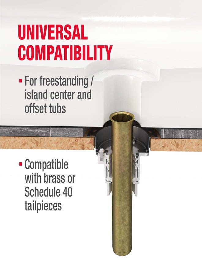 Oatey 46000P PVC Universal Freestanding Tub Drain Kit - Image 3