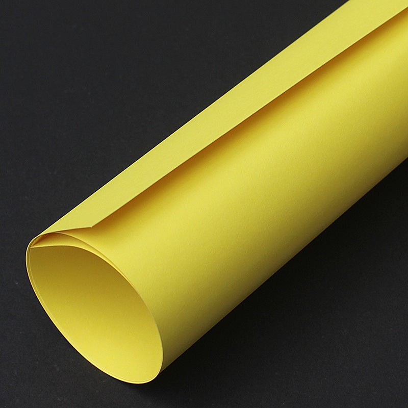 Generic Wholesale 180g 4K color cardboard 8k hard cardboard thick painting decoration kindergarten diy hand origami lemon yellow 