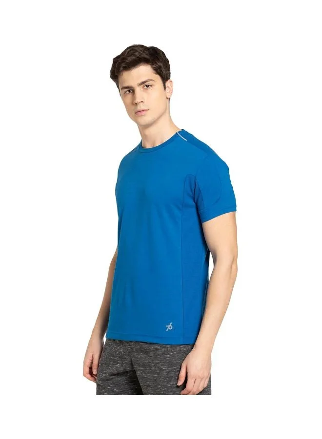 جوكي تيشيرت رجالي جوكي قطن سوبر كومبد بياقة دائرية وأكمام قصيرة مع معالجة ستاي فريش