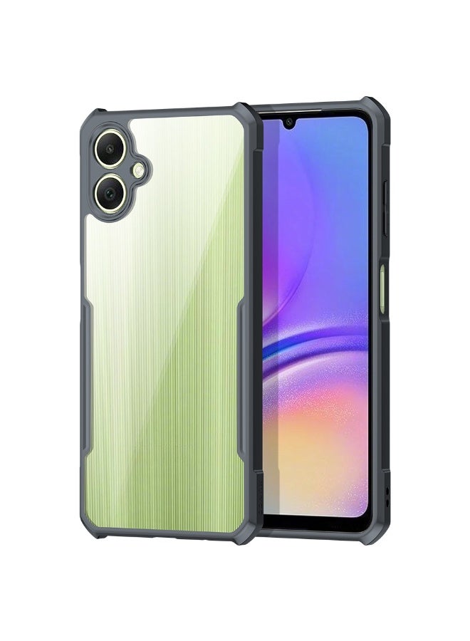 SanHu for Samsung Galaxy A07 Case, Ultra Thin Lightweight, Soft TPU Bumper, Acrylic Clear Back Cover Samsung Galaxy A07, Black - Image 1