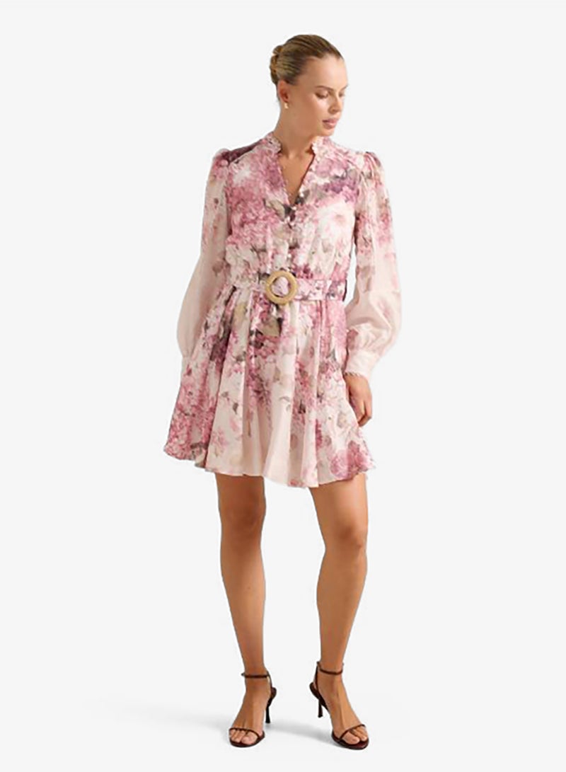 forever new Vienna Floral Print Belted Mini Dress - Image 5