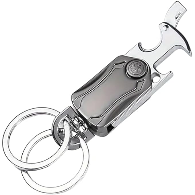 MULTIFUNCTIONAL KEYCHAIN, BOTTLE OPENER KEYCHAIN ACCESSORIES, KEYCHAIN CLIP, KEY FOB KEYCHAIN HOLDER FOR MEN AND WOMEN, 360 DEGREE ROTATABLE, CARABINER CAR KEYCHAINS, PROTECTION KEYCHAIN - Image 2