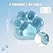 Chicooan Large Cat Paw Taba Squishy Big Squeeze Toys 5inch Blue Cute Fufu Squishy Sensory Stress Relief Fidget Toys for Party Favors Sensory Anxiety Toys for Adults Transparent Blue - Image 4