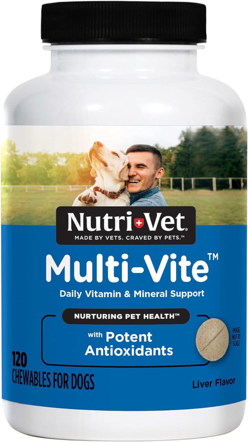 nutri vet Nutri-Vet Multi-Vite Chewables for Adult Dogs - Daily Vitamin and Mineral Support - 120 Count - Image 1