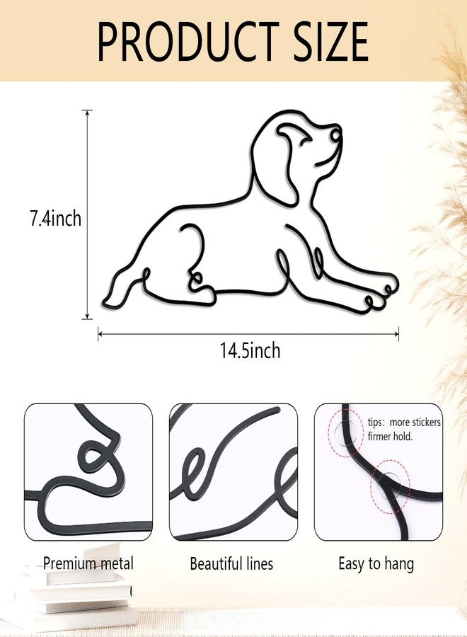 OYEFLY Metal Dog Wall Decor,Minimalist Dog Wall Art (style 2) - Image 2