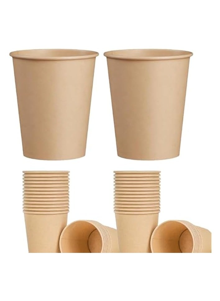 erorex - Bamboo Paper Cups, Compostable, Biodegradable, Disposable (230ml, 100 Pack) Eco Friendly, Good for Drinking Coffee, Tea and any Hot and Cold - Image 1