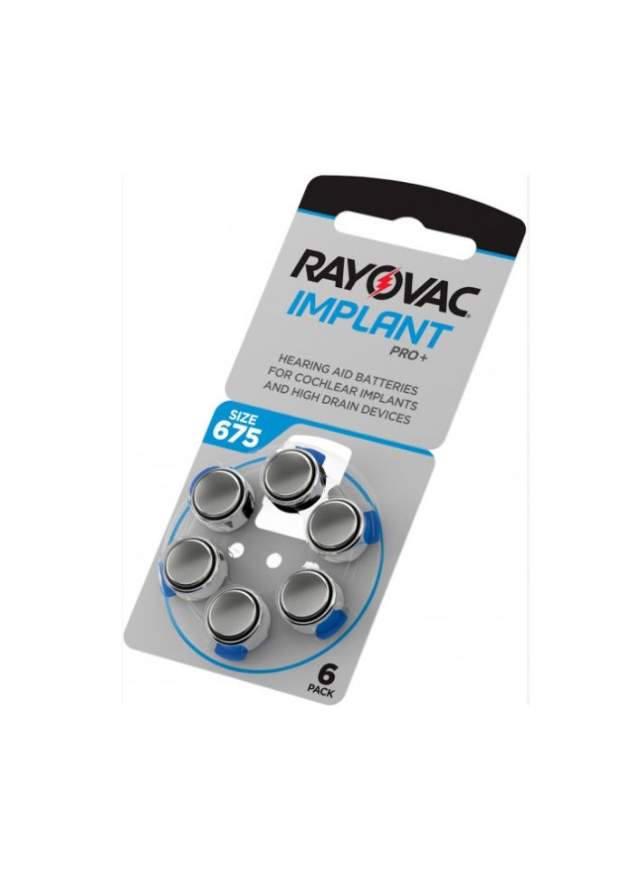 Rayovac - Cochlear Implant Batteries - Pack of 60 Pieces - Size 675 Implant Pro+
