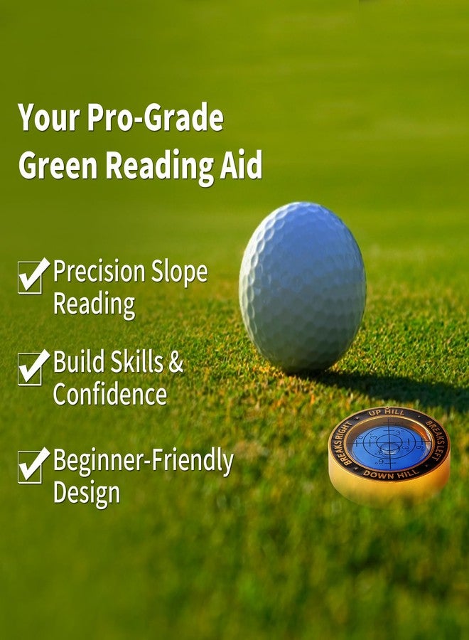 VIGLORY High Precision Golf Green Reader Funny Ball Marker Golf Putt Training Aid Bubble Level Golf Accessories Gifts for Men Women(Black Blue) - Image 3