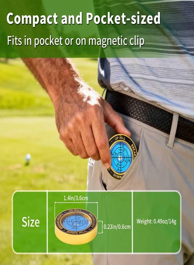 VIGLORY High Precision Golf Green Reader Funny Ball Marker Golf Putt Training Aid Bubble Level Golf Accessories Gifts for Men Women(Black Blue) - Image 5