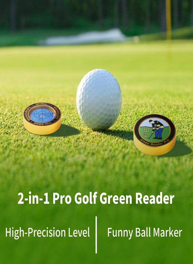 VIGLORY High Precision Golf Green Reader Funny Ball Marker Golf Putt Training Aid Bubble Level Golf Accessories Gifts for Men Women(Black Blue) - Image 2