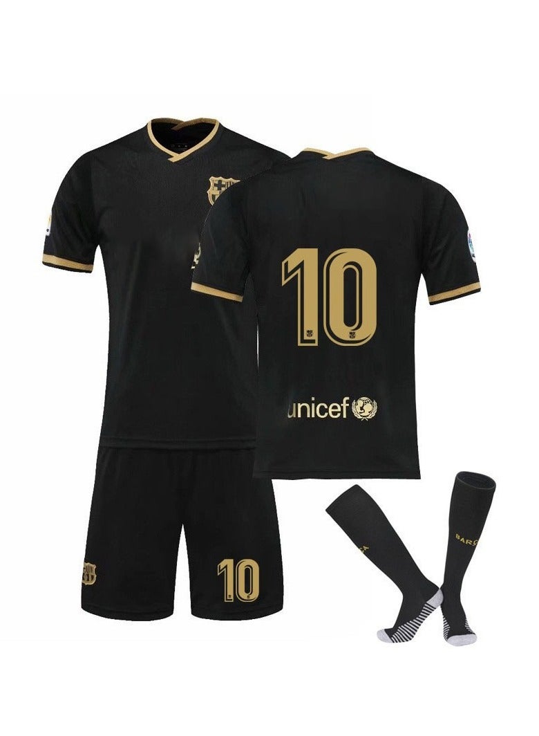 WHITE GAINS A breathable, quick-drying and wear-resistant 3-piece set of No. 10 football jersey specially designed for football enthusiasts and sports people, including a top, shorts, socks - Image 1