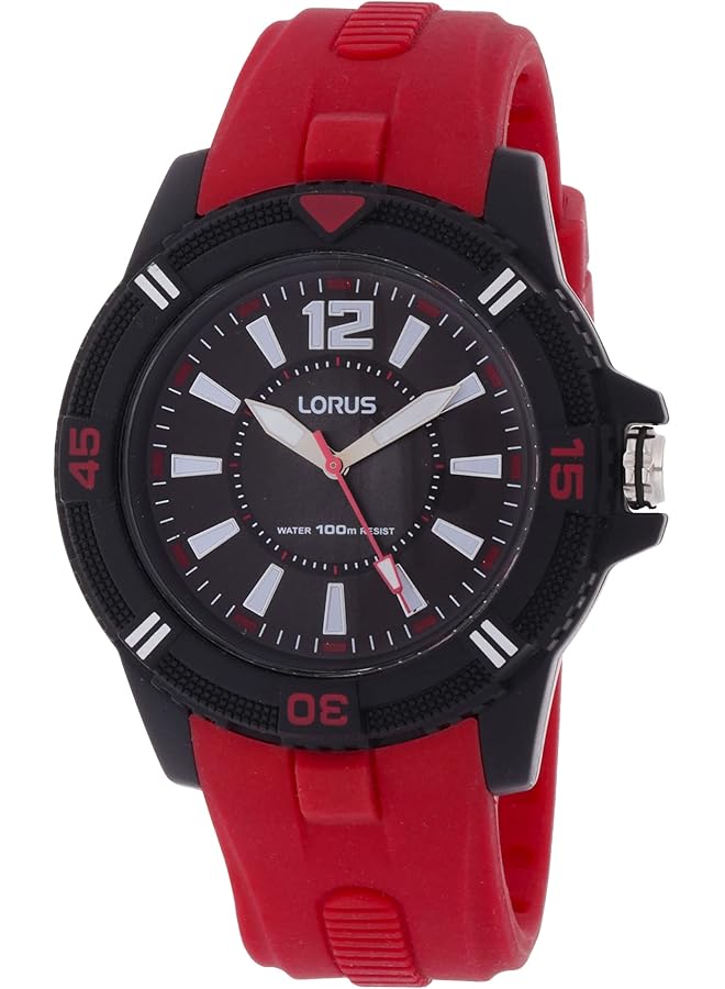 لوراس ساعة رياضية للرجال كوارتز أنالوج بسوار من السيليكون Rrx11Fx8 - Image 1