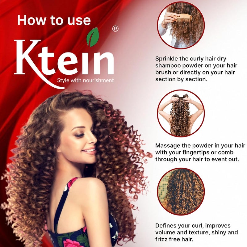 Ktein Natural 100 Plant Based Hair Detox Dry Shampoo Powder for Curly Hair 25g - Image 4