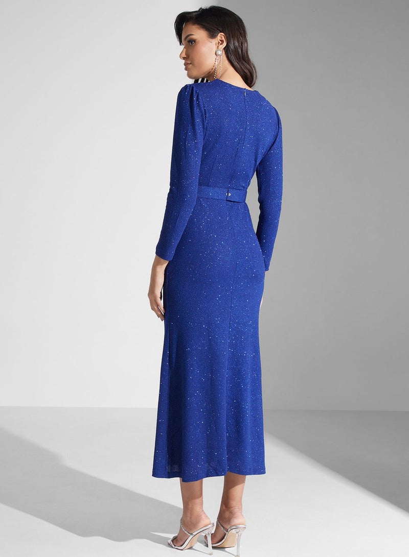 خزانة فستان شيمر شيمر شيفت بحزام - Image 2