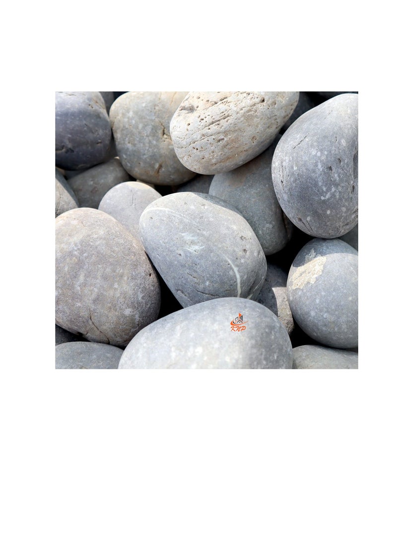KNP Gray River Pebbles Natural Garden Material 5-8 cm 20 kg - Image 1