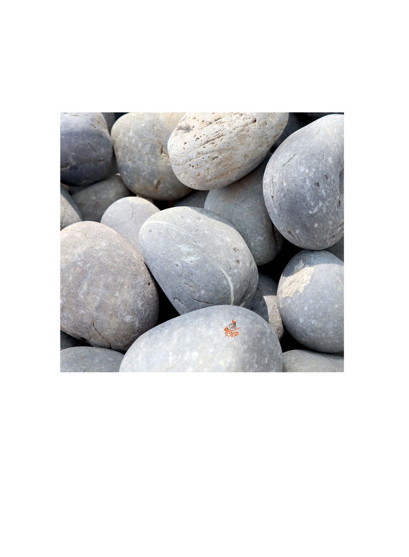 KNP Gray River Pebbles Natural Garden Material 5-8 cm 20 kg - Image 3
