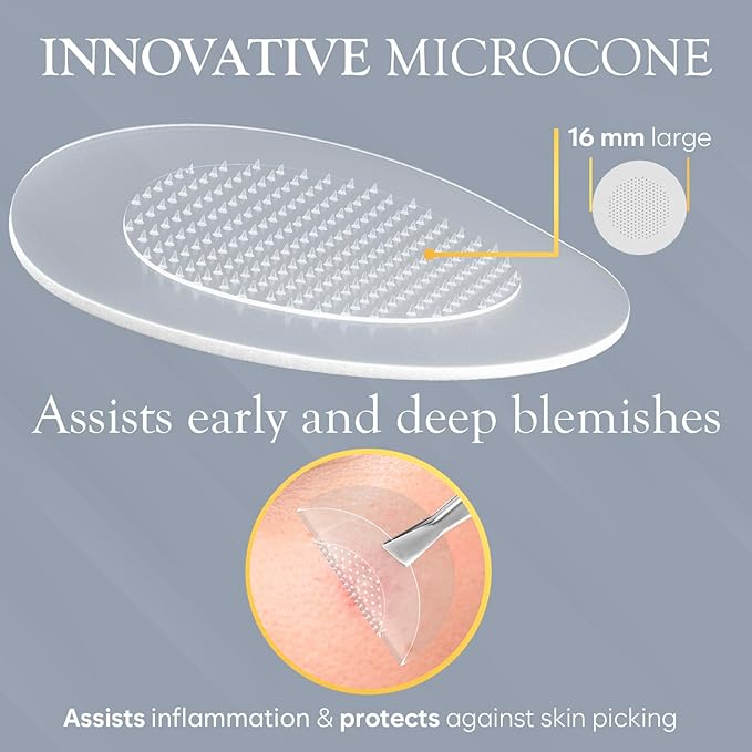 BLOOMORA Microdart Pimple Patch Cystic Acne Treatment Spot Patches Salicylic Acid Hyaluronic Acid Pimple Patches Microneedle Technology Early Stage Acne Patch 24 Count - Image 2